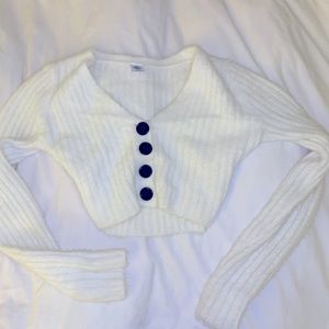 Urban Outfitters, XS, cropped oversized on shoulders, sweater, cardigan